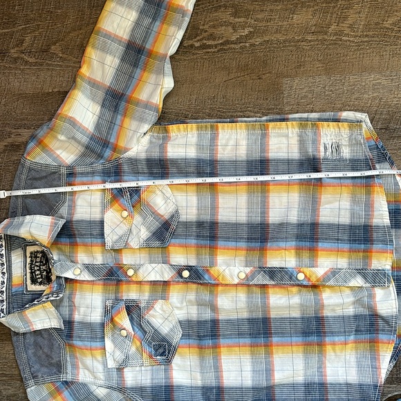 BKE Vintage boys long sleeve snap up plaid shirt - Picture 10 of 10